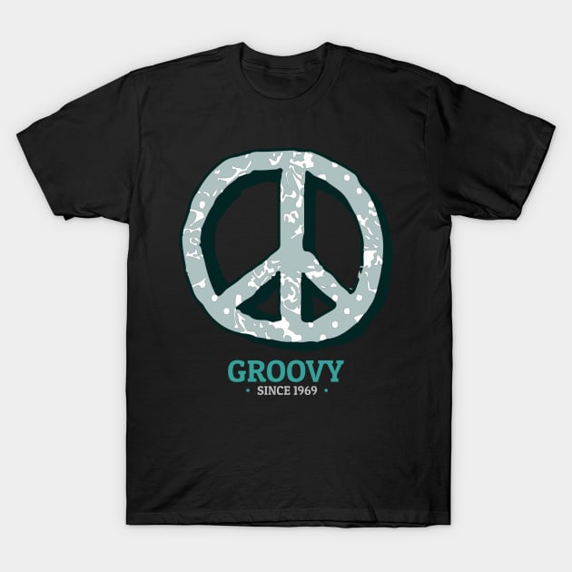 'Hippie Peace Sign Groovy Since 1969' Hippie Peace Gift T-Shirt by ourwackyhome